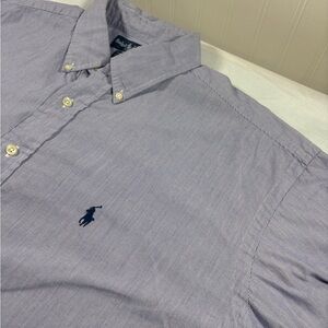 Ralph Lauren, Yarmouth, Men's Button-Down, Blue Pinstripe, Sz 17.5 x 34/35